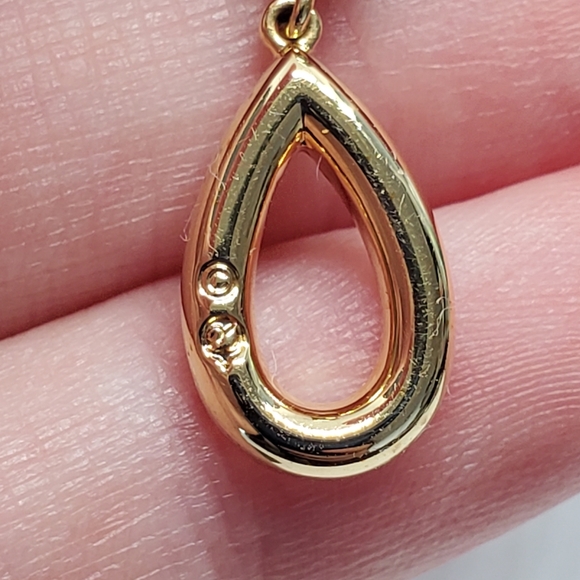 Swarovski Gold Plated Crystal Teardrop Dangle Earrings - Picture 4 of 4